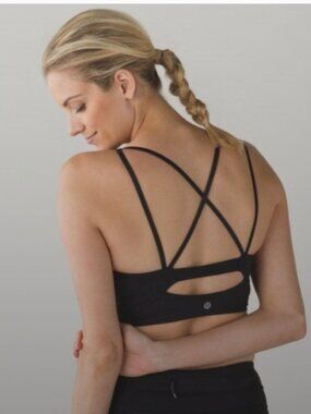 lululemon athletica Black Clip In Sports Bra 4